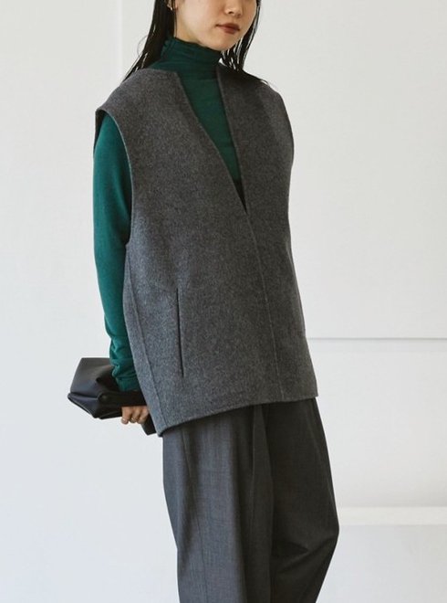 ベスト/ジレ トゥデイフル Keyneck Wool Vest