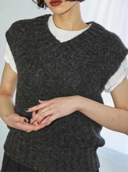 【新品】todayful Mottle Yarn Knit Vest