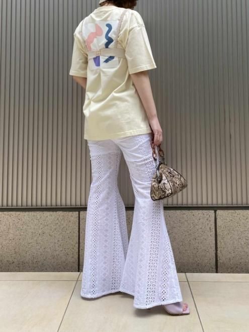 Honey mi Honey (ハニーミーハニー）cotton lace flare pants 22春夏