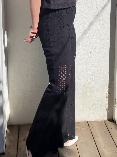 Honey mi Honey (ハニーミーハニー）cotton lace flare pants 22