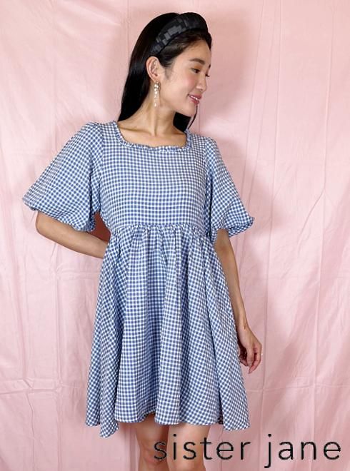 sister jane (シスタージェーン)Pebble Gingham Mini Dress 22春夏.【25SJ03DR1618】フレアワンピース  sp22 - 通販セレクトショップ HeartySelect | 