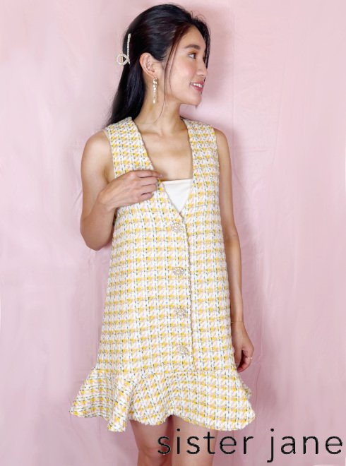 sister jane (シスタージェーン)<br>Starfish Ruffle Mini Dress  22春夏.【25SJ03DR1636】フレアワンピース  sp22