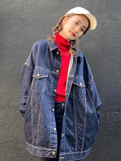 Ungrid (アングリッド)ビッグシルエットデニムジャケット 22秋冬 比較的美品 Ungrid (アングリッド) 22秋冬 ビッグシルエットデニムジャケット Gジャン/デニムジャケット