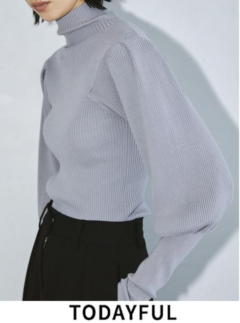 TODAYFUL (トゥデイフル）Puffsleeve Rib Knit 22秋冬.【12220528】ニットトップス - 通販セレクトショップ  HeartySelect | TODAYFUL.snidel.CELFORD.converse.Enasoluna等正規取扱 大阪枚方くずは