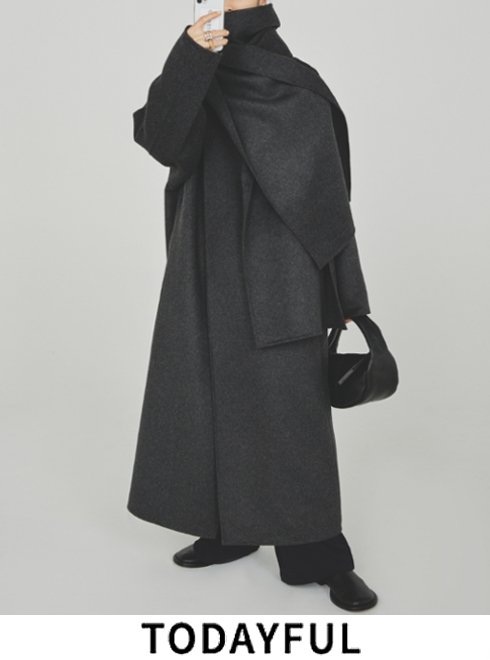 TODAYFUL (トゥデイフル）Stole Wool Coat★ 22秋冬.【12220005】ウールコート 22ws - 通販セレクトショップ  HeartySelect | TODAYFUL.snidel.CELFORD.converse.Enasoluna等正規取扱　大阪枚方くずは