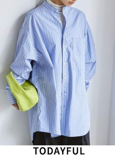 送料＆加工料込 【新品】todayful Stripe Over Shirts