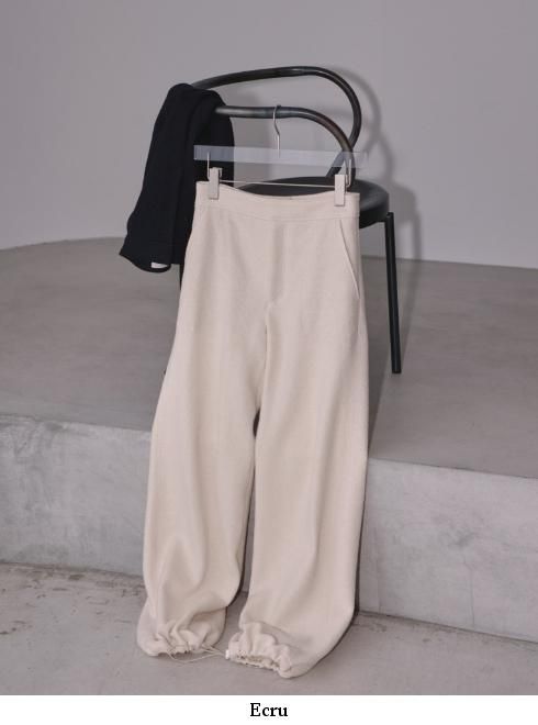 deres デレス drape pants エクリュ-