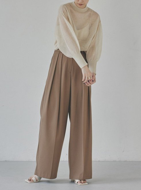 TODAYFUL (トゥデイフル）Tuck Twill Trousers☆ 23秋冬2【12310717