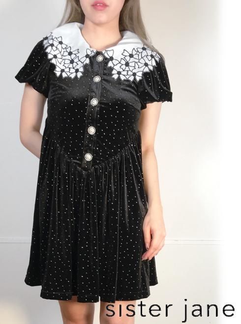 sister jane (シスタージェーン)Star Velvet Mini Dress 22秋冬.【26SJ02DR1694】フレアワンピース  22ws - 通販セレクトショップ HeartySelect |