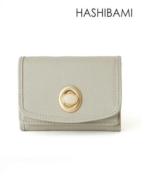 HASHIBAMI (ハシバミ)天然石ミニウォレット(LIGHT GRAY) 24秋冬【Ha