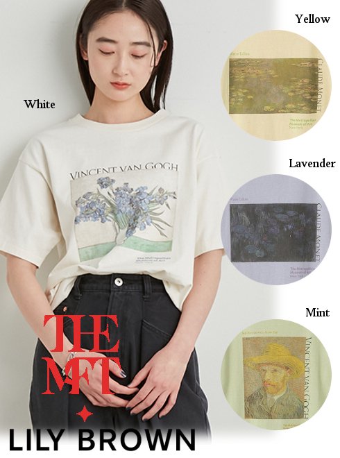 Lily Brown （リリーブラウン)<br>THE MET　アートプリントT  23春夏【LWCT231144】Tシャツ  (クーポン不可) 23sp
