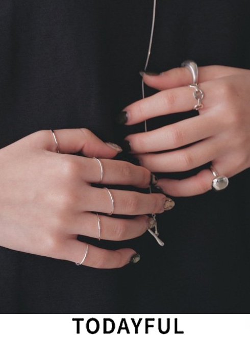 TODAYFUL Thin Ring 5 set(silver925)