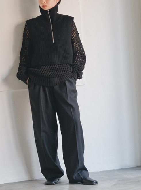 トゥデイフル Front Slanting Trousers-