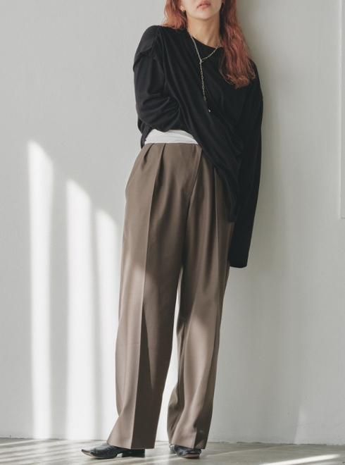 todayful front slanting trousers-