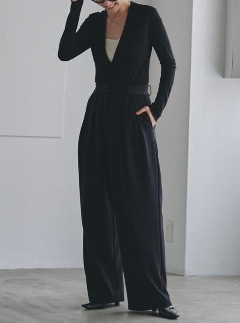 todayful  Vneck Slit Bodysuit