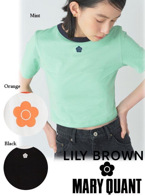 Lily Brown （リリーブラウン)<br>バリエーションクロップドTシャツ  23春夏予約【LWCT231260】Tシャツ 入荷予定 : 5月中旬〜