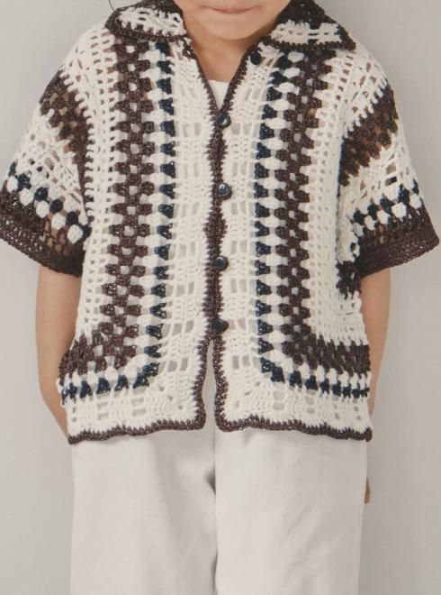 todayful Crochet Over Shirts ブラウン 新品-