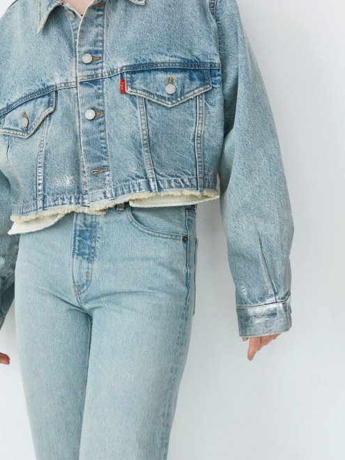 Levis セレクトショップ リメイク ショート丈 Gジャン - Gジャン