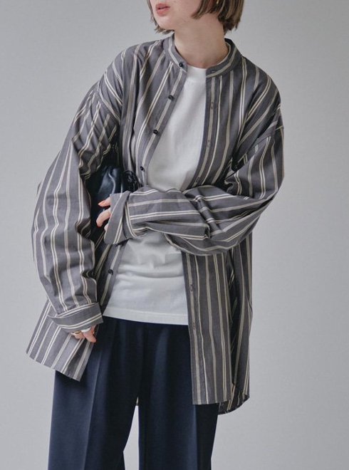 TODAYFUL 23SS stripe over shirts