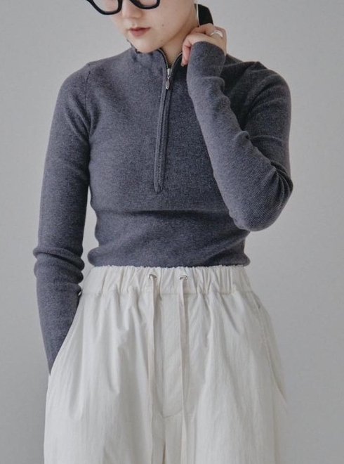 TODAYFUL (トゥデイフル）Halfzip Rib Knit☆ 23秋冬.予約【12320534