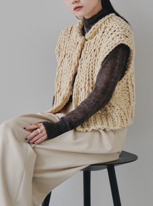 TODAYFUL (トゥデイフル）Chunky Hand Knitvest★ 23秋冬.予約【12320517】ベスト 入荷予定 : 10月中旬～  冬受注会 - 通販セレクトショップ HeartySelect | ...