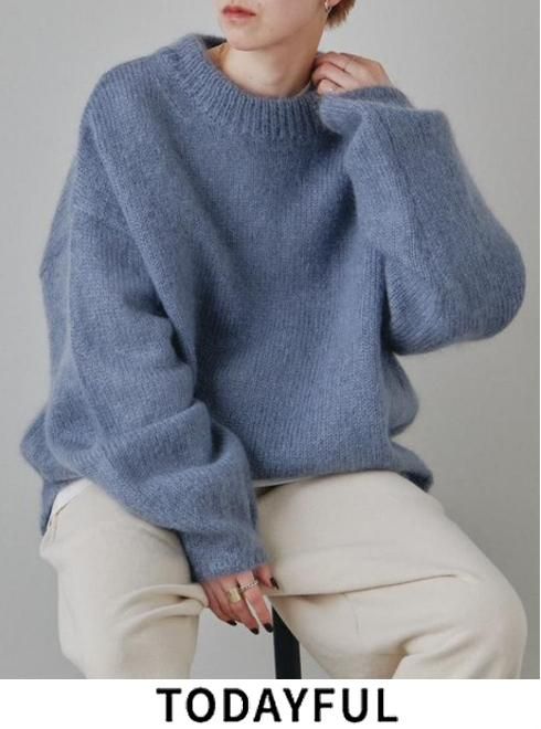 todayful Kid Mohair Knit スカイブルー - www.stedile.com.br