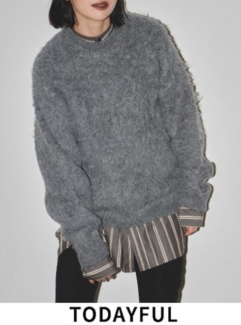 TODAYFUL (ȥǥե<br>Brashed Crewneck Knit  23.ͽ12320519ۥ˥åȥȥåץ ͽ : 11ܡ ߼