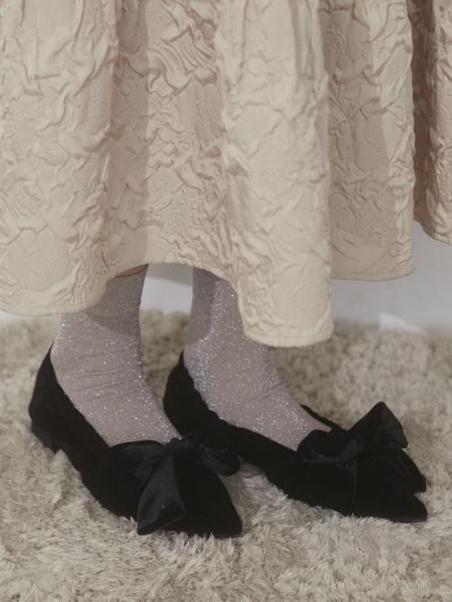merry jenny (メリージェニー)ribbonギャザーシューズ 23秋冬【282341801401】フラットシューズ 　ss20 -  通販セレクトショップ HeartySelect | TODAYFUL.SNIDEL.CELFORD.COCODEAL等正規取扱　大阪枚方くずは