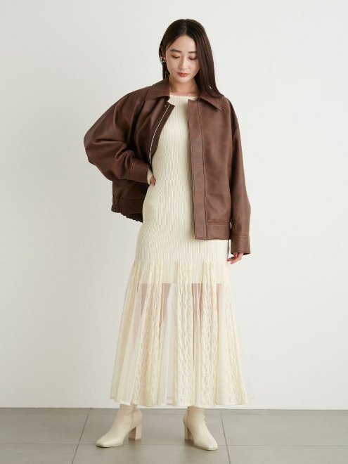 Lily Brown （リリーブラウン)布帛コンビニットワンピース 23秋冬【LWNO234216】マキシワンピース 　ss20 -  通販セレクトショップ HeartySelect | TODAYFUL.SNIDEL.CELFORD.COCODEAL等正規取扱　大阪枚方くずは