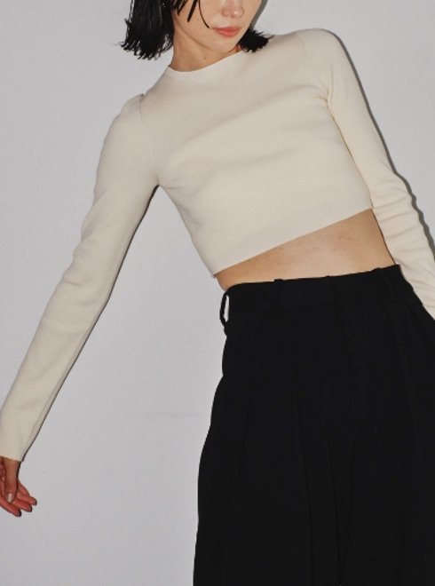 TODAYFUL (トゥデイフル）Cropped Smooth Knit ☆ 24春夏予約