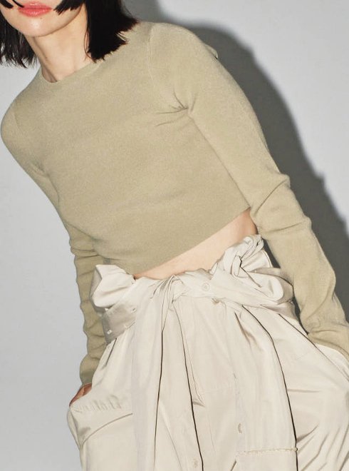TODAYFUL (トゥデイフル）Cropped Smooth Knit ☆ 24春夏予約