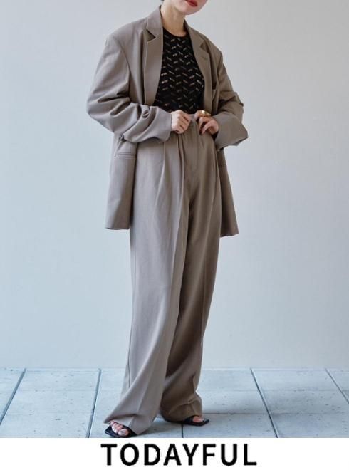 TODAYFUL (トゥデイフル）Heather Tuck Trousers ☆ 24春夏予約 