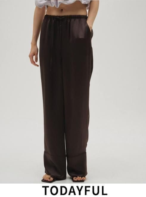 TODAYFUL (ȥǥե<br>Satin Easy Pants  26ղͽ12410709ۥѥ  ٻ3~