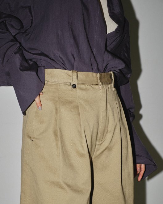 TODAYFUL (トゥデイフル）Heavy Chino Trousers ☆ 24春夏予約