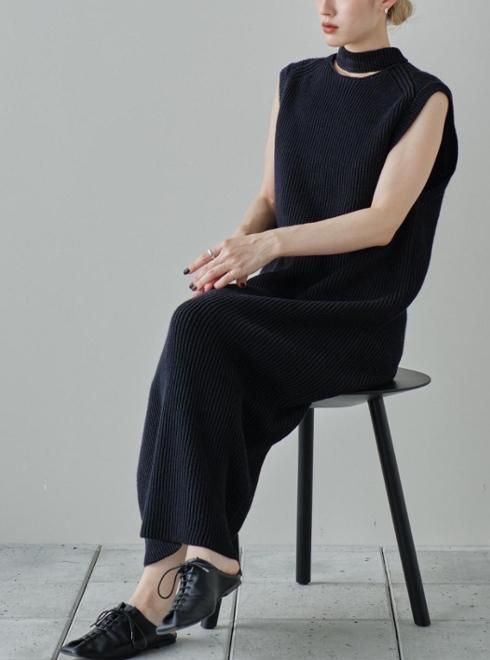 TODAYFUL (トゥデイフル）Slit Neck Knitdress ☆ 24春夏予約