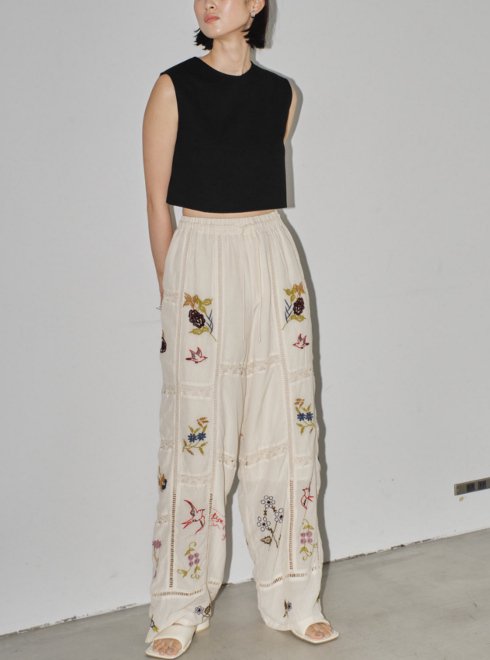 TODAYFUL (トゥデイフル）Embroidery Patchwork Trousers ☆ 24春夏