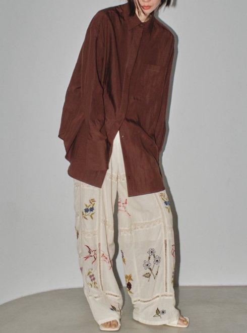 todayfulEmbroidery Patchwork Trousers