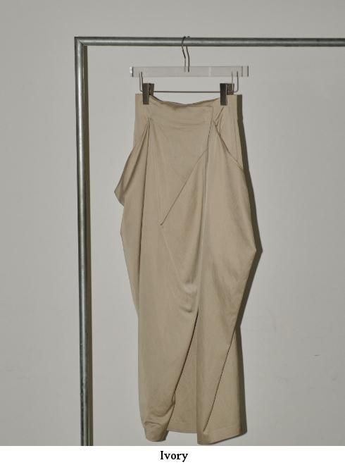 todayful drape satin skirt-