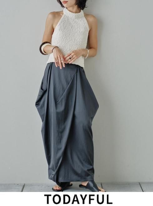 TODAYFUL (トゥデイフル）Satin Drape Skirt ★ 24春夏予約【12410803】ロング・マキシスカート 入荷予定 :  5月中旬～ - 通販セレクトショップ HeartySelect | ...