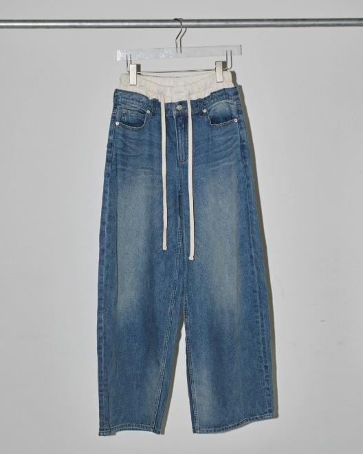 TODAYFUL (トゥデイフル）Layered Waist Denim ★ 24春夏予約【12411402】デニムパンツ 入荷予定 : 5月下旬～  - 通販セレクトショップ HeartySelect | TODAYFUL.SNIDEL.CELFORD.COCODEAL等正規取扱　大阪枚方くずは