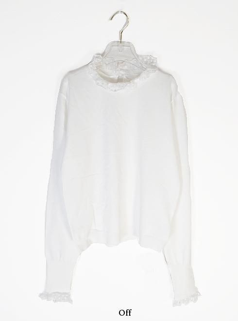 (セール40%OFF)  COCODEAL/ ココディール  フリルチュールレースニット  24春夏 74131116 COCODEAL (ココディール）フリルチュールレースニット 24春夏
