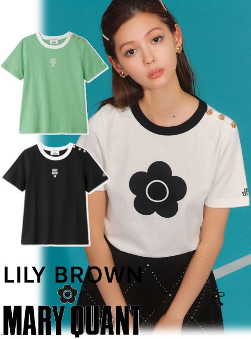 Lily Brown （リリーブラウン)MARY QUANT　クラシックコンパクトTシャツ 24春夏【LWCT241100】Tシャツ -  通販セレクトショップ HeartySelect | TODAYFUL.SNIDEL.CELFORD.COCODEAL等正規取扱　大阪枚方くずは