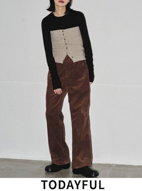 TODAYFUL (トゥデイフル）Straight Corduroy Pants★ 24秋冬予約【12420707】パンツ 入荷予定 : 8月上旬～  - 通販セレクトショップ HeartySelect | TODAYFUL.SNIDEL.CELFORD.COCODEAL等正規取扱　大阪枚方くずは