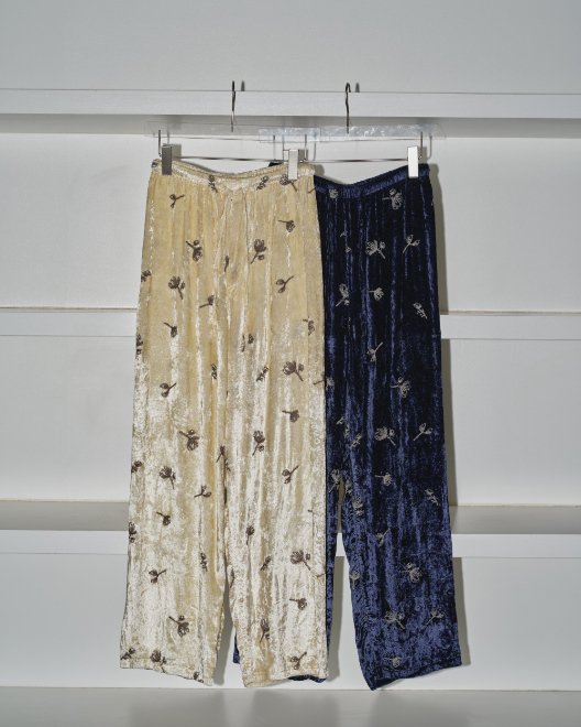 TODAYFUL (トゥデイフル）Embroidery Velour Pants☆ 24秋冬予約 ...