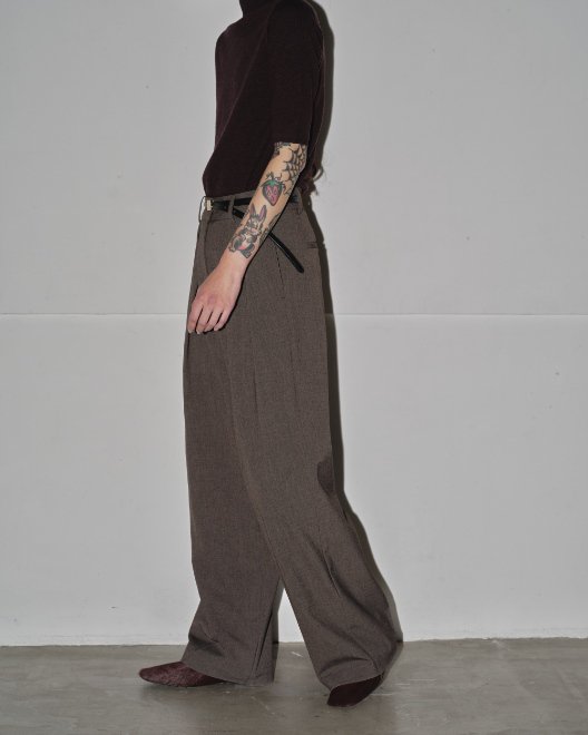 TODAYFUL (トゥデイフル）Doubletuck Smooth Trousers☆ 24秋冬予約