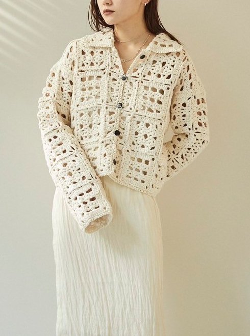 TODAYFUL (トゥデイフル）Crochet Knit Shirts☆ 24秋冬【12420509】シャツ・ブラウス - 通販セレクトショップ  HeartySelect | TODAYFUL.SNIDEL.CELFORD.COCODEAL等正規取扱 大阪枚方くずは