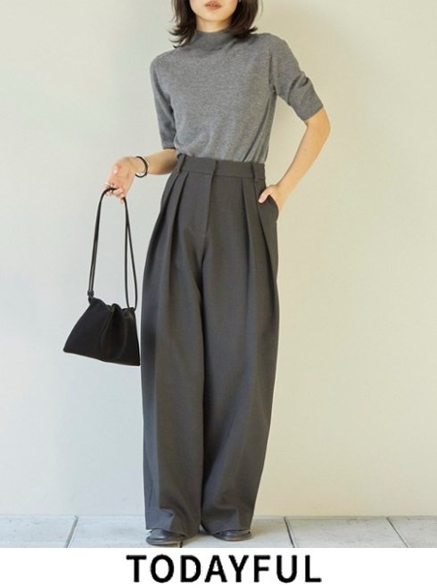 TODAYFUL (ȥǥե<br>'Bonding Wide Trousers''  24ߡ12420710ۥѥ   C.GRY : 10ܺ