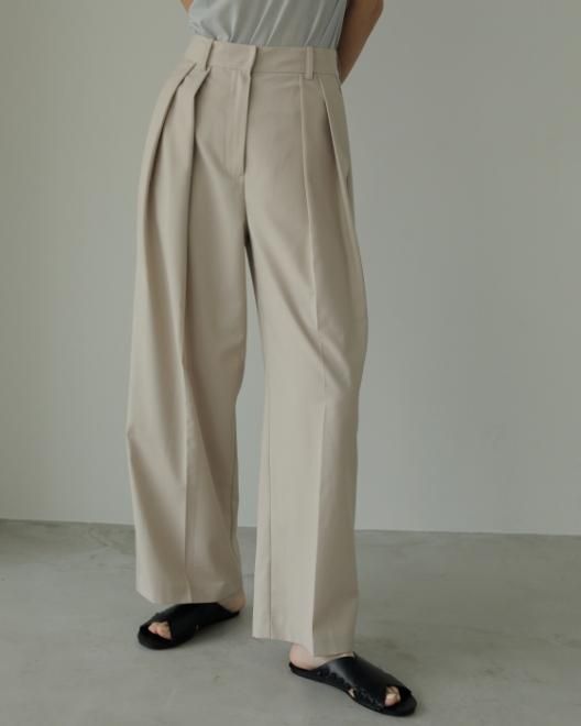 ANUKE (アンヌーク）Tuck Twill Pants ànuke online store（アンヌーク） / Heather Tuck PantsHeather