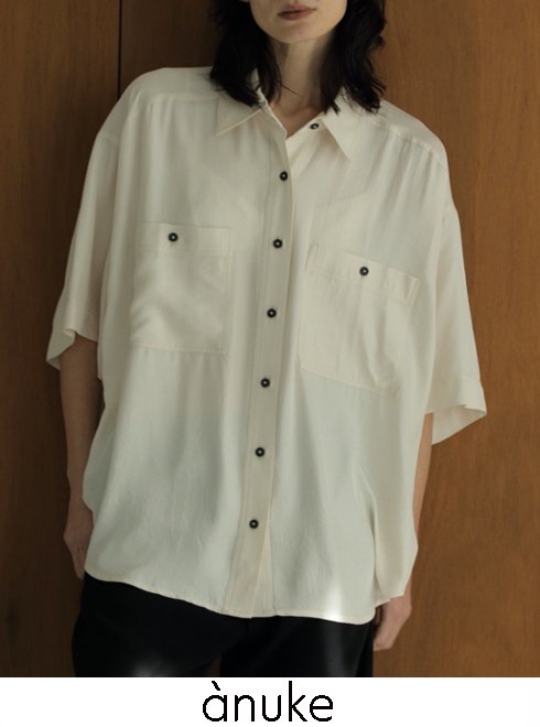 anuke(アンヌーク)Twill Over Shirts 24春夏予約【62410404】シャツ ...