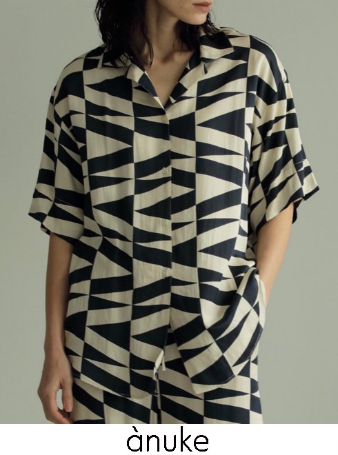 anuke(アンヌーク)Geometric Satin Shirts 24春夏予約【62410411